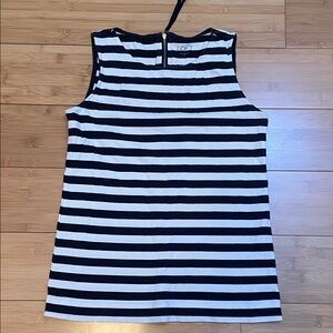 LOFT Black and White Striped top